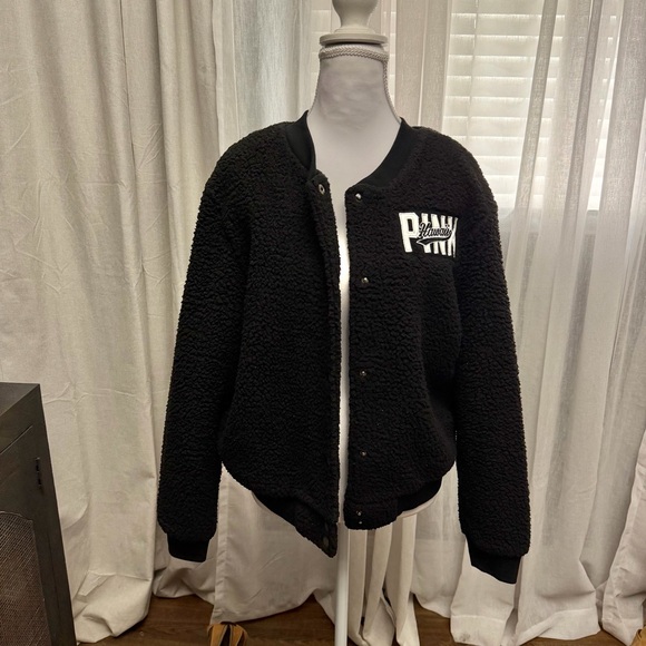 Victoria's Secret Hawaii Sherpa Letterman Jacket Size S - Picture 2 of 8